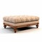 Realistic Neoclassical Ottoman With Wooden Legs - 3d Render