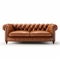 Realistic Neoclassical Symmetry: 3d Full-grain Leather Sofa