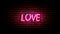 Realistic Neon Pink Light Sign Decoration On The Wall