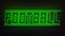 Realistic neon written football for decoration and covering on the wall background.