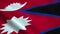 Realistic Nepal flag