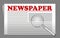 The realistic newspaper vector image