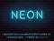 Realistic nice bright blue tybe neon font set