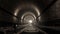 Realistic old subway metro tunnel