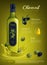 Realistic Olive Oil Advertising Composition