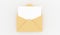 Realistic Open Mail Letter With Empty Note