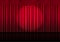 Realistic Opera stage indoor with a red curtain and Spotlight for comedy show or opera act movie. Vector