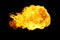 Realistic orange flames blast explosion