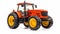 Realistic Orange Tractor On White Background
