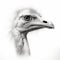 Realistic Ostrich Drawing: Emotive Portraiture In Zbrush