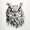 Realistic Owl Head Tattoo Design With Ambient Occlusion Style