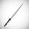 Realistic paint brush with white pen isolated