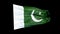 Realistic Pakistan flag is waving 3D animation. National flag of Pakistan. 4K Pakistan flag seamless loop animation.