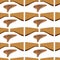 Realistic pan flute and ocarina isolated seamless pattern on white background. Traditional russian and peruvian musical