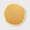 Realistic pancake closeuo isolated on transparency grid background