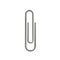 Realistic paper clip. Metal fasteners, twisted wire for binding sheets of documents and notes. Isolated silver holder