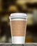 Realistic paper coffee cup 3d rendering