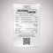 Realistic paper shop QR receipt