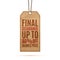 Realistic paper vintage price tag