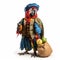 Realistic Parrot Pirate Costume With Apples - Lifelike Art