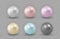 Realistic pearls. Color vector pearls isolated on transparent background. Precious decoration, necklace elements