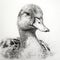 Realistic Pencil Drawing Of A Duck On Paper
