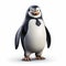 Realistic Penguin Businessman: A Detailed 3d Character Rendering