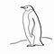 Realistic penguin drawing