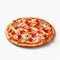 Realistic Pepperoni Pizza On White Background