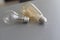 Realistic photo image of light bulbs. isolated bulbs, fluorescent bulbs, orange old generation bulb, Tungsten bulb, and