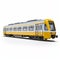 Realistic Photograph Of Lisbon Yellow Train - Side View