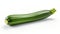 Realistic Photography Of Green Zucchini On White Background