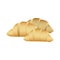 realistic picture set croissant bread icon