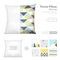 Realistic Pillows Print pattern Set