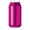 Realistic pink aluminum can