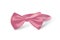 Realistic pink elegant bow tie isolated on white. Stylish accessory for real gentlemen. Male fashion formal style. Old