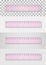 Realistic pink plastic transparent ruler 15 centimeters