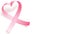 Realistic pink ribbon. Animation with symbol of national breast canser awareness month in october