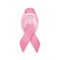 Realistic pink ribbon. Breast cancer Awareness symbol. Women healthcare concept