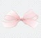 Realistic pink transparent bow with gold border