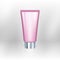 Realistic Pink Tube Of Cream With Chrome Cap