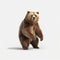 Realistic Pixar-style Bear On White Background In 8k Uhd