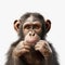 Realistic Pixar-style Chimp On White Background In 8k Uhd