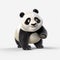 Realistic Pixar-style Panda On White Background In 8k Uhd