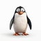 Realistic Pixar-style Penguin On White Background In 8k Uhd