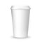 Realistic, plain and blank, to go and takeaway paper coffee cup mockup.