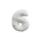 Realistic plasticine white number six, vector 3D numeric symbol 6 from dough texture, child creation modeling sculpting