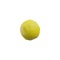 Realistic plasticine yellow ball, 3D clay or dough texture circle, vector render design element handmade craft sculpting