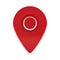 Realistic pointer of map. Red map marker icon. 3D