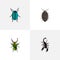 Realistic Poisonous, Insect, Bug And Other Vector Elements. Set Of Insect Realistic Symbols Also Includes Insect, Beetle